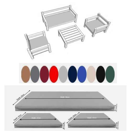 Waterproof rattan cushion set - waterproof,