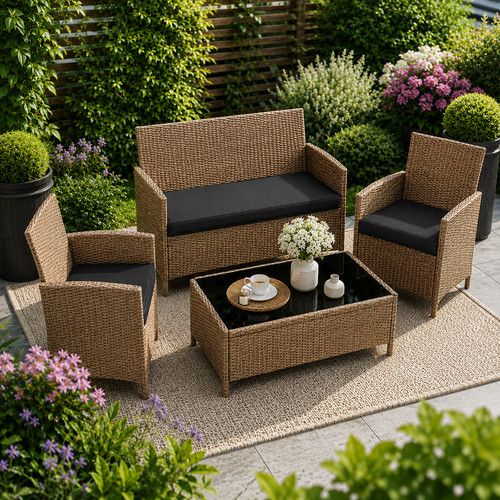 3pc rattan garden furniture - 3pc,